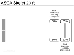 Naczepa do przewozu kontenerów ASCA Skelet 20 ft