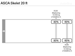 Naczepa do przewozu kontenerów ASCA Skelet 20 ft