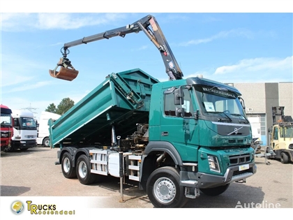 Volvo FMX 380 + 6x6 + HMF Z Crane Hardox KIPPER + Multi