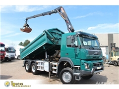 Volvo FMX 380 + 6x6 + HMF Z Crane Hardox KIPPER + Multi