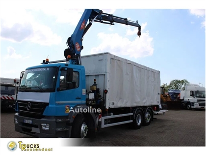 Mercedes Axor Ciężarówka plandeka Mercedes-Benz Axor 2533 + 14t crane + 6x2 + REMOTE + MANUAL + LIFT