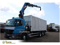 Mercedes Axor Ciężarówka plandeka Mercedes-Benz Axor 2533 + 14t crane + 6x2 + REMOTE + MANUAL + LIFT