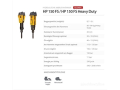 Nowy młot hydrauliczny Indeco HP 150 FS Heavy Duty