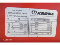 Naczepa platforma Krone SD - LIFTACHSE - Nr. 320