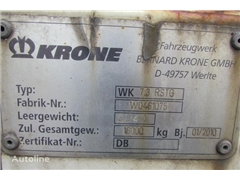 Nadwozie wymienne - furgon Krone WK 7.3 RSTG