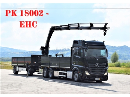 Mercedes Actros Ciężarówka burtowa Mercedes-Benz ACTROS 2542 + przyczepa burtowa