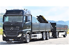 Mercedes Actros Ciężarówka burtowa Mercedes-Benz ACTROS 2542 + przyczepa burtowa