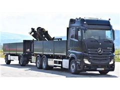 Mercedes Actros Ciężarówka burtowa Mercedes-Benz ACTROS 2542 + przyczepa burtowa