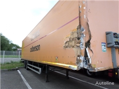 Uszkodzona naczepa furgon Fruehauf O40FHFSM150R831