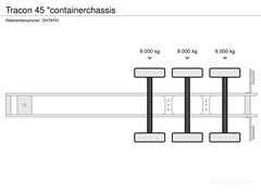 Naczepa do przewozu kontenerów Tracon 45 "con