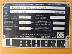 Koparka gąsienicowa LIEBHERR R 954 C HD