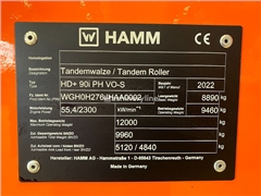 Walec drogowy Hamm HD+ 90i PH VO-S - demo machine!