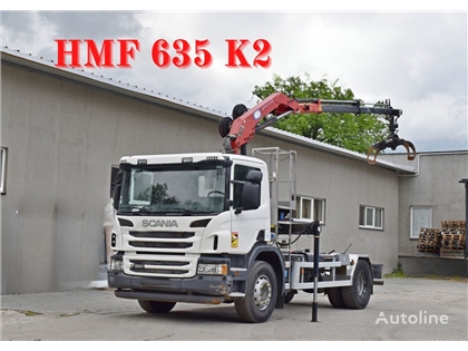 Scania P 250  HMF 635 K2 + FUNK  TOPZUSTAND