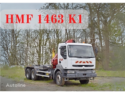 Renault KERAX 370  ABROLLKIPPER HMF 1463 K1 / 6x4 TOP