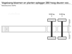Naczepa furgon Vogelzang bloemen en planten oplegg
