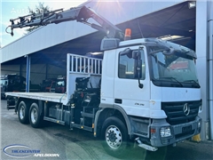 Mercedes Actros Ciężarówka burtowa Mercedes-Benz Actros 2636 6x4, Steel springs, Hiab 288 E-4, 3 Pedals