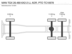 MAN TGX 26.480 6X2-2 LL ADR, PTO