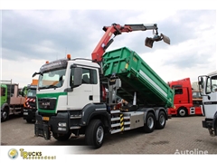 MAN TGS 26.440 6x6 + HMF 18T/M + 3SIDE TIPPER + BIG AX