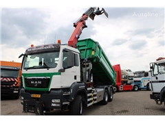 MAN TGS 26.440 6x6 + HMF 18T/M + 3SIDE TIPPER + BIG AX