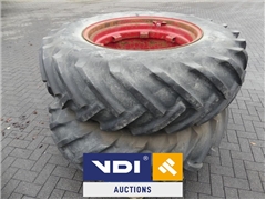 2x Tractor tires Goodyear 18.4-34