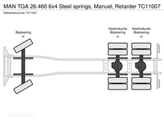 MAN TGA 26.460 6x4 Steel springs, Manuel, Retarder