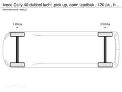 Iveco Daily 40 dubbel lucht ,pick up, open laadbak , 120