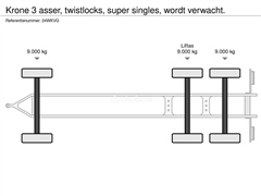 Przyczepa do przewozu kontenerów Krone 3 asser, tw