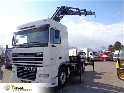 DAF XF95 Ciągnik siodłowy DAF XF 95.380 + Crane HIAB 400E + 6X2 + AIRCO