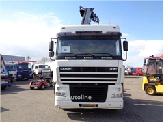 DAF XF95 Ciągnik siodłowy DAF XF 95.380 + Crane HIAB 400E + 6X2 + AIRCO