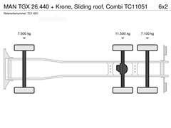 MAN TGX 26.440 + Krone, Sliding roof