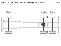 MAN TGX 26.440 + Krone, Sliding roof