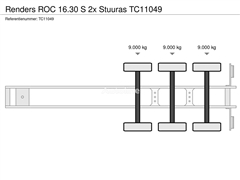 Naczepa firanka Renders ROC 16.30 S 2x Steering ax