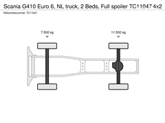 Scania G410 Euro 6, NL truck, 2 Beds, Full spoiler