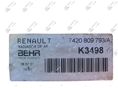 Behr CHŁODNICA POWIETRZA INTERCOOLER RENAULT MIDLU