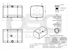 Zbiornik paliwa IVECO 400L - 625x680x1030 98472352