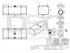 Zbiornik paliwa DAF 570x670x1525 - 525L 1949897 do