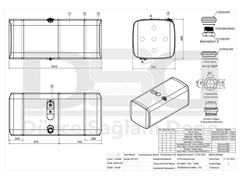 Zbiornik paliwa Scania 692x743x1655 - 750L 1888928