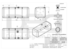 Zbiornik paliwa Mercedes-Benz 700x700x1750 - 780L