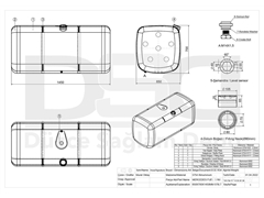 Zbiornik paliwa Mercedes-Benz 700x650x1450 - 570L