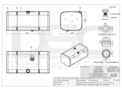 Zbiornik paliwa Mercedes-Benz 560x640x1250 - 400L