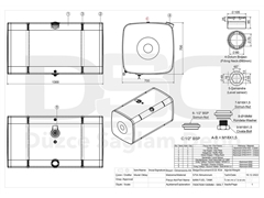 Zbiornik paliwa MAN 70x70x1300 - 580L do ciągnika