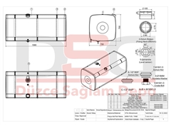 Zbiornik paliwa MAN 700x700x1580 - 710L do ciągnik