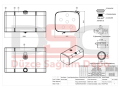 Zbiornik paliwa MAN 515x615x1050 - 300L do ciągnik