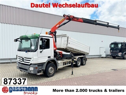 Mercedes Actros Ciężarówka burtowa Mercedes-Benz Actros 2644 LK 6x4, Dautel Wechselsystem, Kran