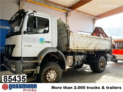 Mercedes Axor Wywrotka Mercedes-Benz Axor 1833 AK 4x4 mit Heckkran Atlas 105.2-A2L