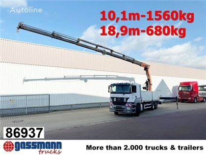 Mercedes Axor Ciężarówka burtowa Mercedes-Benz Axor 2536/43 L 6x2 mit Heckkran Palfinger PK