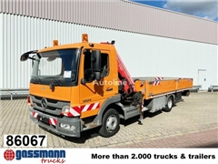 Mercedes Atego Ciężarówka burtowa Mercedes-Benz Atego 1024 L 4x2 mit Kran Fassi F80A.0.21