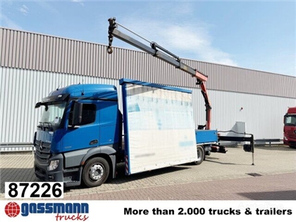 Mercedes Actros Ciężarówka do przewozu szkła Mercedes-Benz Actros 1836 L 4x2, Glastransporter, Heckkran