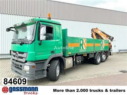 Mercedes Actros Ciężarówka burtowa Mercedes-Benz Actros 2544 L 6x2, Retarder, Lenkachse, Heckkran