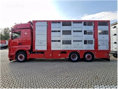 Mercedes Actros Ciężarówka do przewozu bydła Mercedes-Benz Actros Rückfahrkamera / Durchladezug / 3 Stock / Lenkachse / Lif